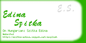 edina szitka business card